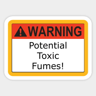 Warning Fumes Sticker